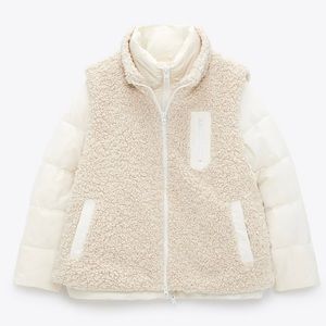 ZARA 2 PIECE SHEARLING JACKET